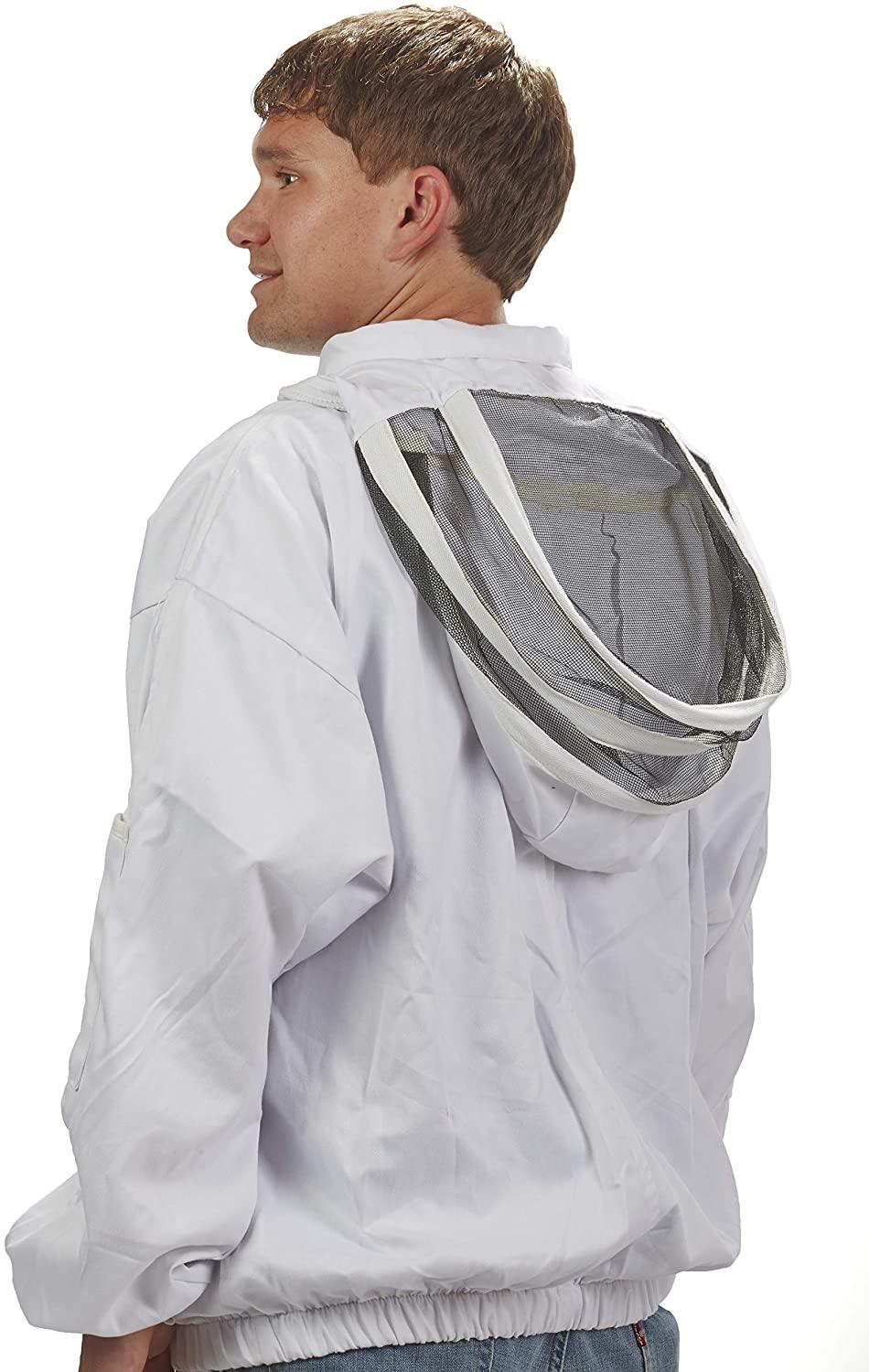 little giant deluxe beekeeping jacket protective bee suit jacket with hood (xl) (item no. jktxl)