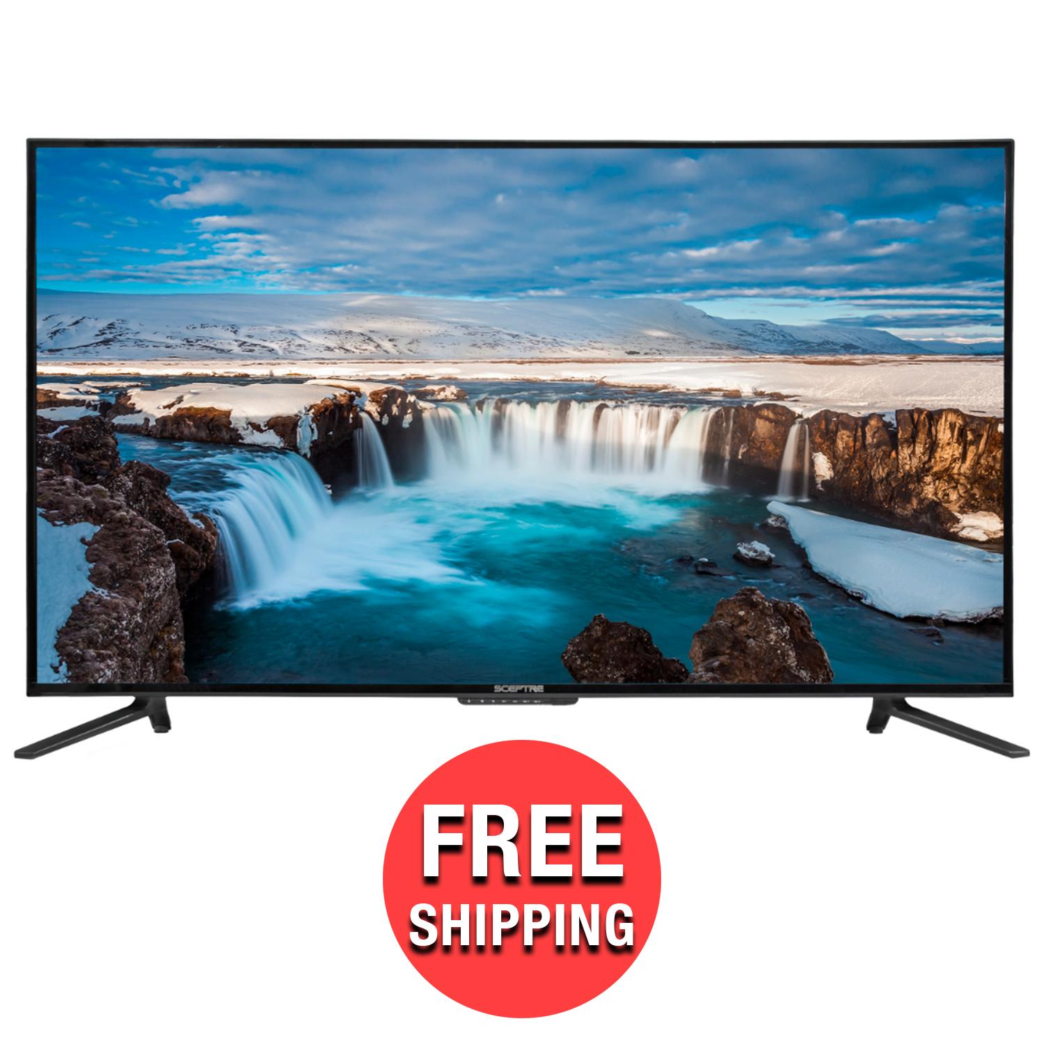 55-inch 4k black ultra hd led 2160p resolution tv hdr room surround sound mode