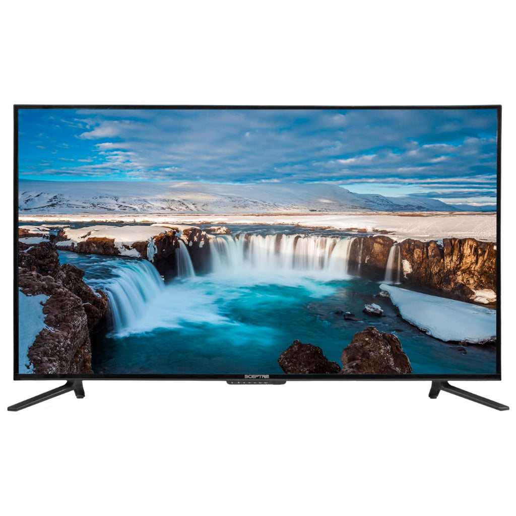 55-inch 4k black ultra hd led 2160p resolution tv hdr room surround sound mode
