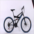 VANLOFE Mountain Bike for Men with 26 Inch Wheels 21-Speed Full Suspension MTB, Black