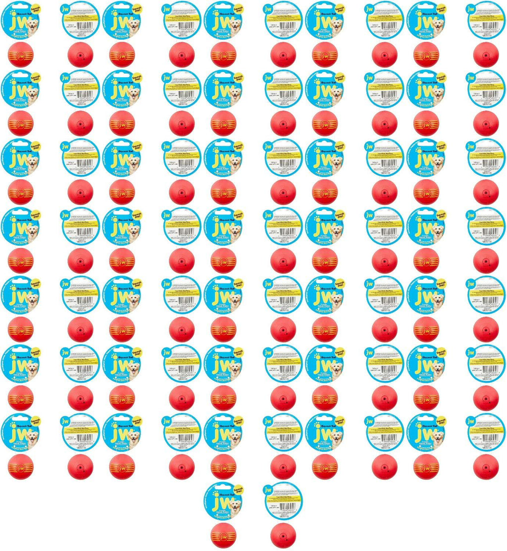 JW iSqueak Rubber Ball Pet Toy, Small, 36 Pack