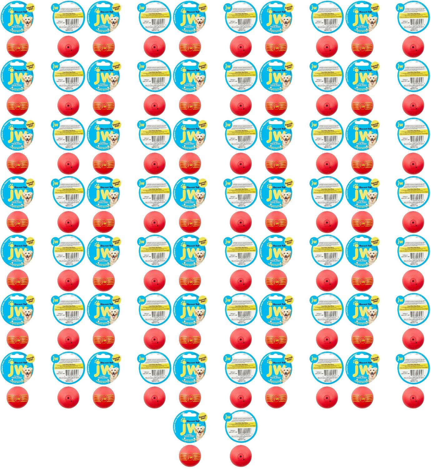 JW iSqueak Rubber Ball Pet Toy, Small, 36 Pack