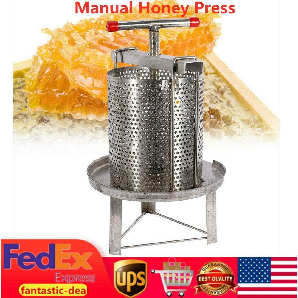 ranzhix honey press presser stainless steel bee honey press extractor wax press manual beeswax presser beekeeping pressure machine for home, wine shop, restaurant, bee field