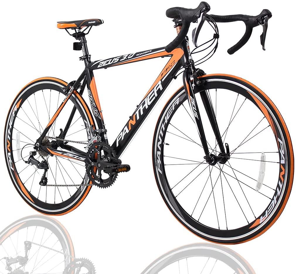 PANTHER(Japanese Brands) Road Bike  16speeds,STI Brake Shifting Integrated Controller,Aluminum Frame,700×25C,Drop Handlebars, Disassembled Wheel