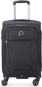 Helium DLX Softside Expandable Luggage with Spinner Wheels, Black, Carry on 20 Inch