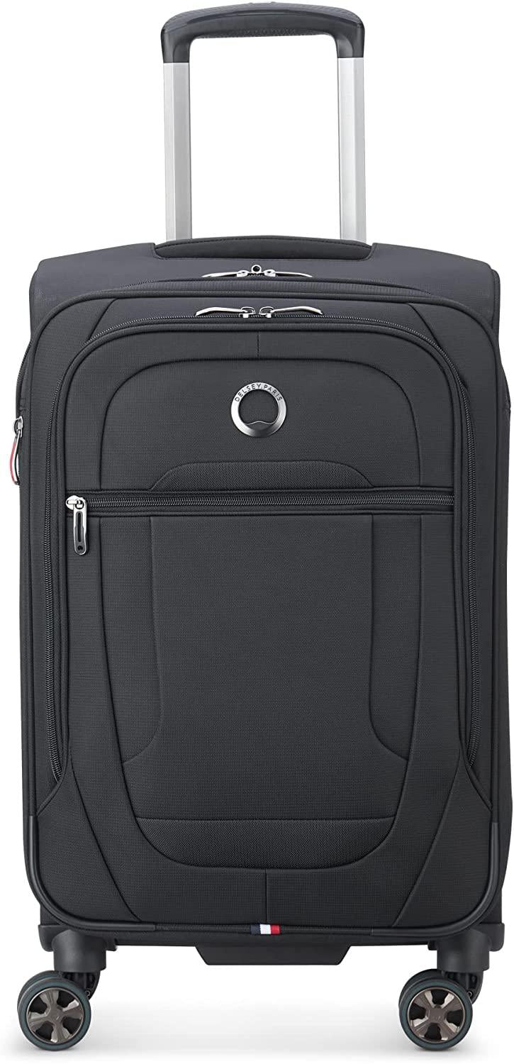 Helium DLX Softside Expandable Luggage with Spinner Wheels, Black, Carry on 20 Inch