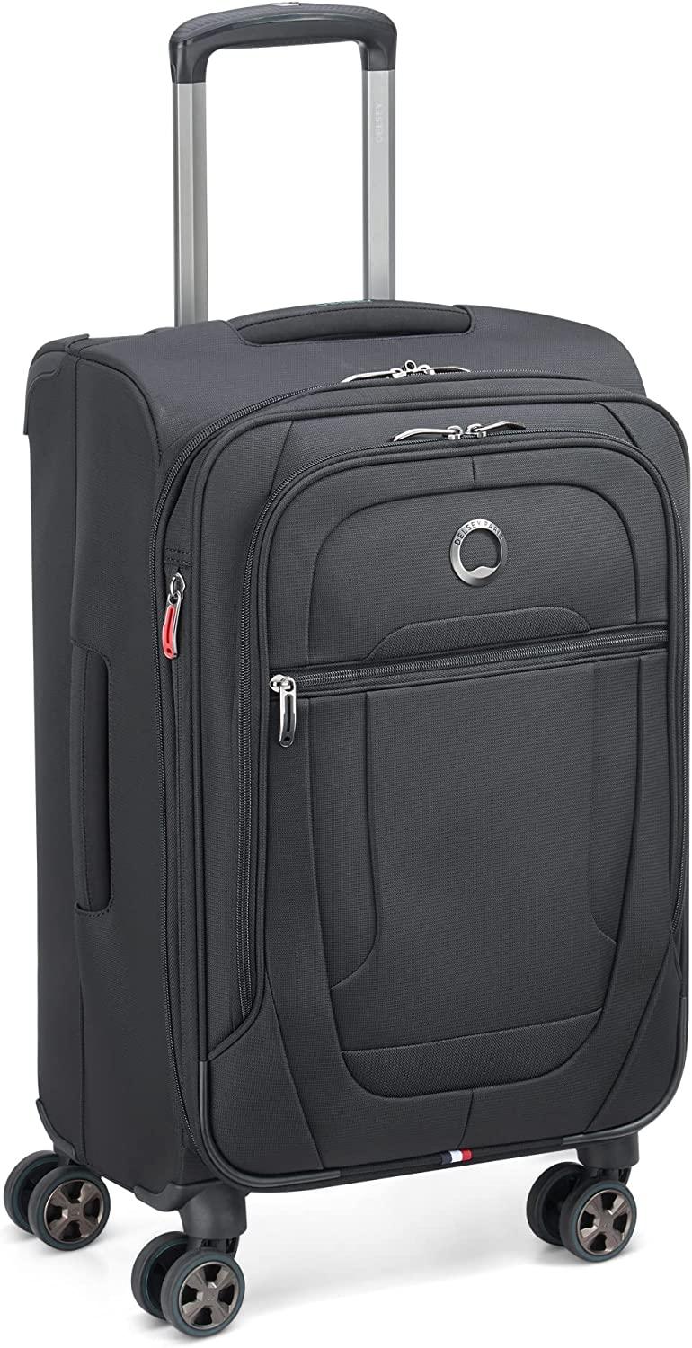Helium DLX Softside Expandable Luggage with Spinner Wheels, Black, Carry on 20 Inch