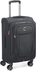 Helium DLX Softside Expandable Luggage with Spinner Wheels, Black, Carry on 20 Inch