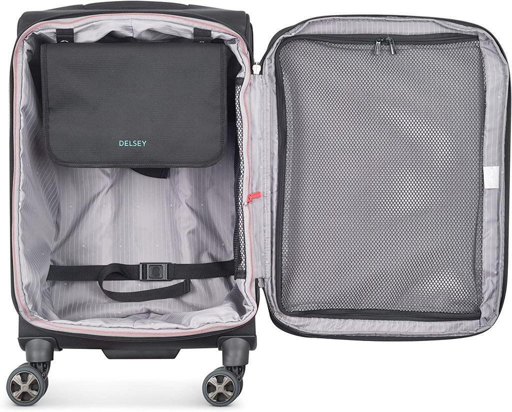 Helium DLX Softside Expandable Luggage with Spinner Wheels, Black, Carry on 20 Inch