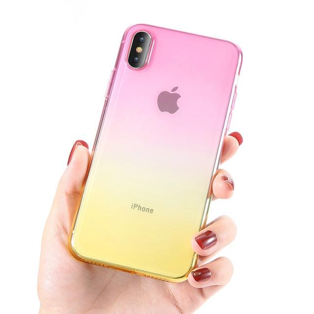 Phone Accessories - Colorful Gradient Clear Case For iPhone