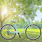 Womens Bike Complete Cruiser Bikes for Women Commuter Bike Single Speed Classic Retro Bicycle with Front and Rear Fenders, Rear Rack, and 26-Inch Wheels