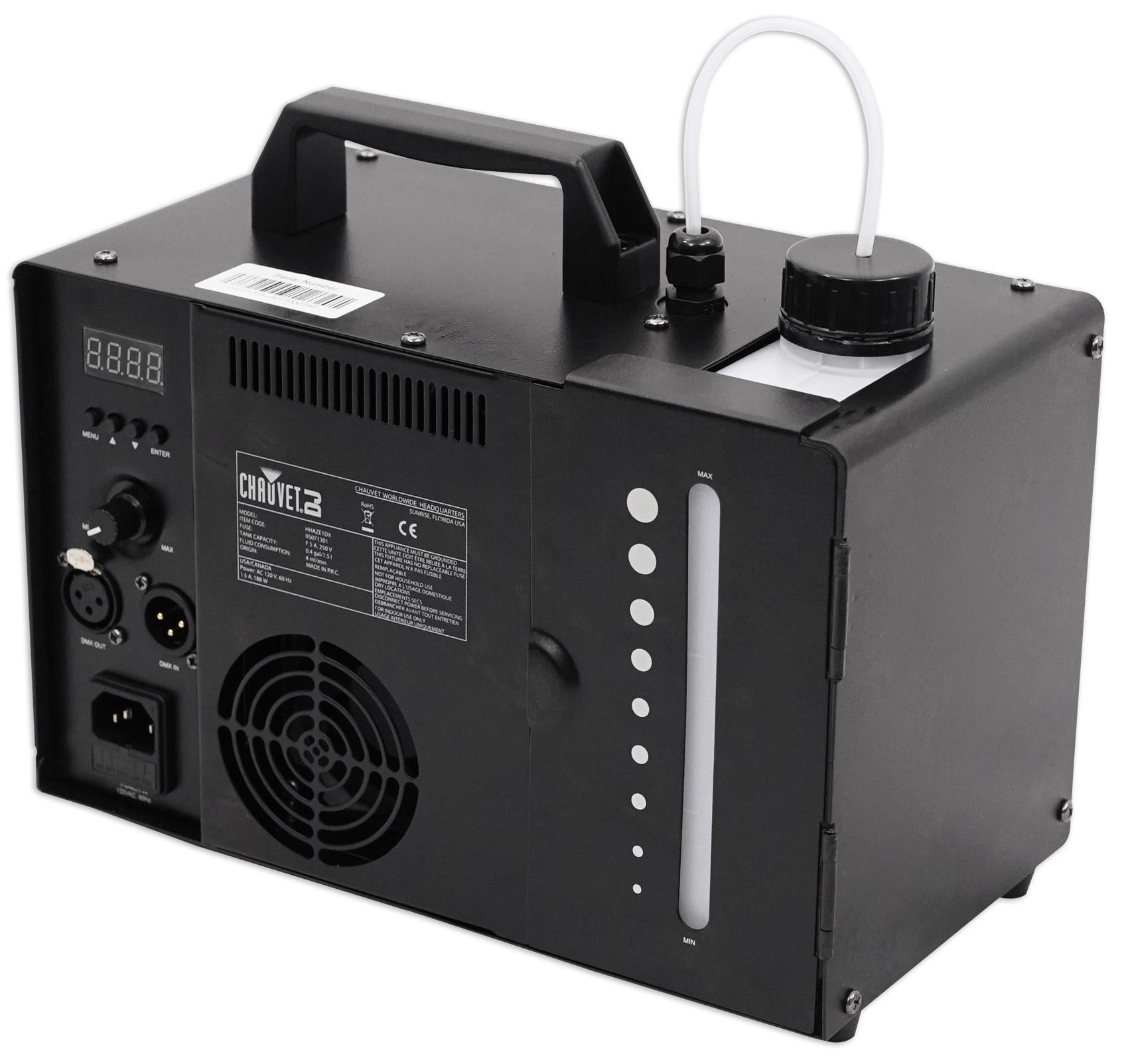 Chauvet DJ Hurricane Haze 1DX Water Based Haze Machine Hazer+(2) Gallons Fluid