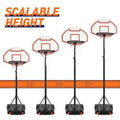 Liftable basketball stand, thicker ring, adjustable 1.6-2.1m, backboard size: 75x45cm, base size: 77x48x14cm