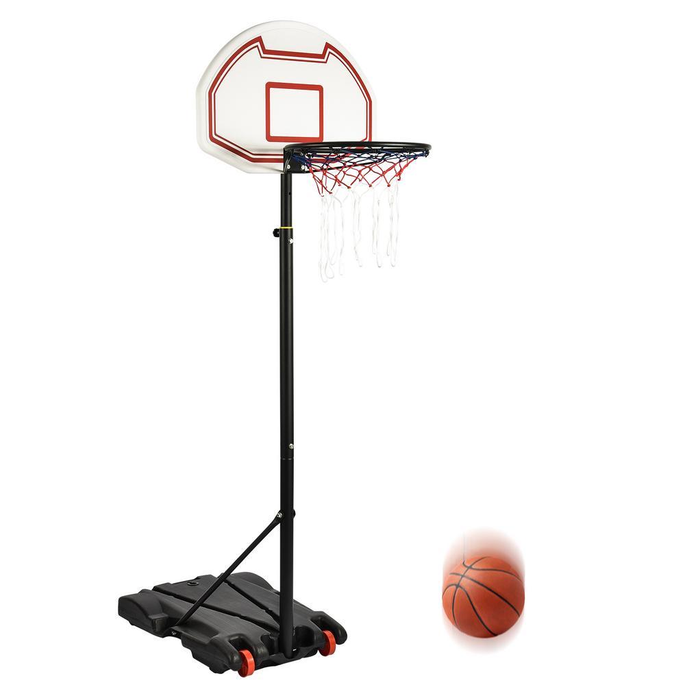Liftable basketball stand, thicker ring, adjustable 1.6-2.1m, backboard size: 75x45cm, base size: 77x48x14cm
