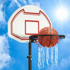 Liftable basketball stand, thicker ring, adjustable 1.6-2.1m, backboard size: 75x45cm, base size: 77x48x14cm