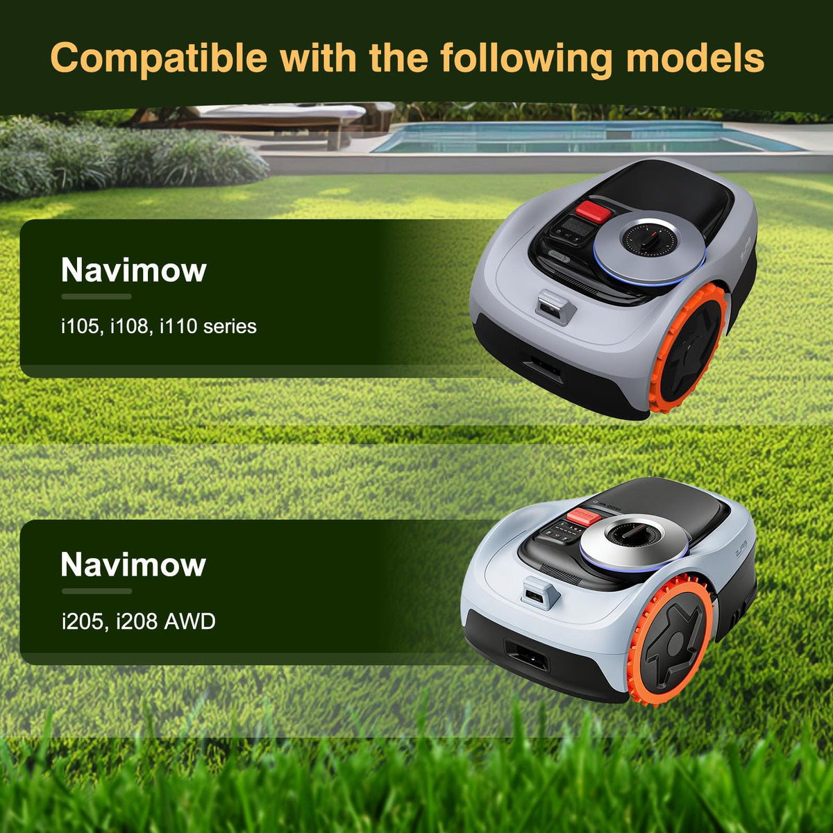 [Upgrade] 6-Blade Disc Compatible with Segway  Robotic Lawnmower i105N, i108N i110N &amp; i206 AWD, i210 AWD,with 6Pcs Blades