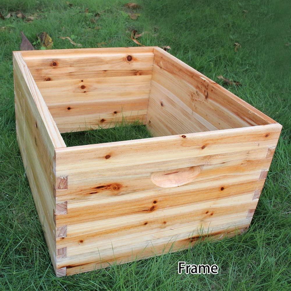 jsjfkerjhg auto flow beehive, wooden beekeeping house beehive boxes, with visual observation window, practical and durable, beekeeper tools