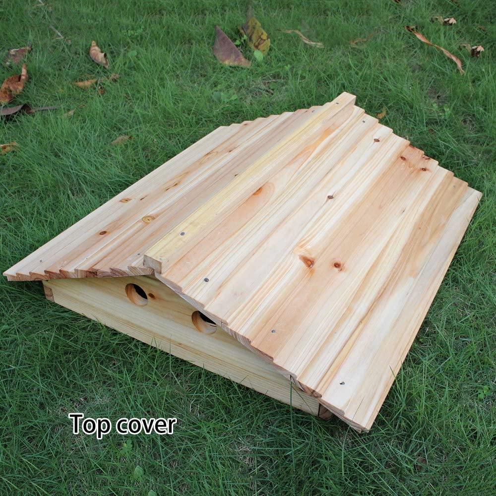 jsjfkerjhg auto flow beehive, wooden beekeeping house beehive boxes, with visual observation window, practical and durable, beekeeper tools