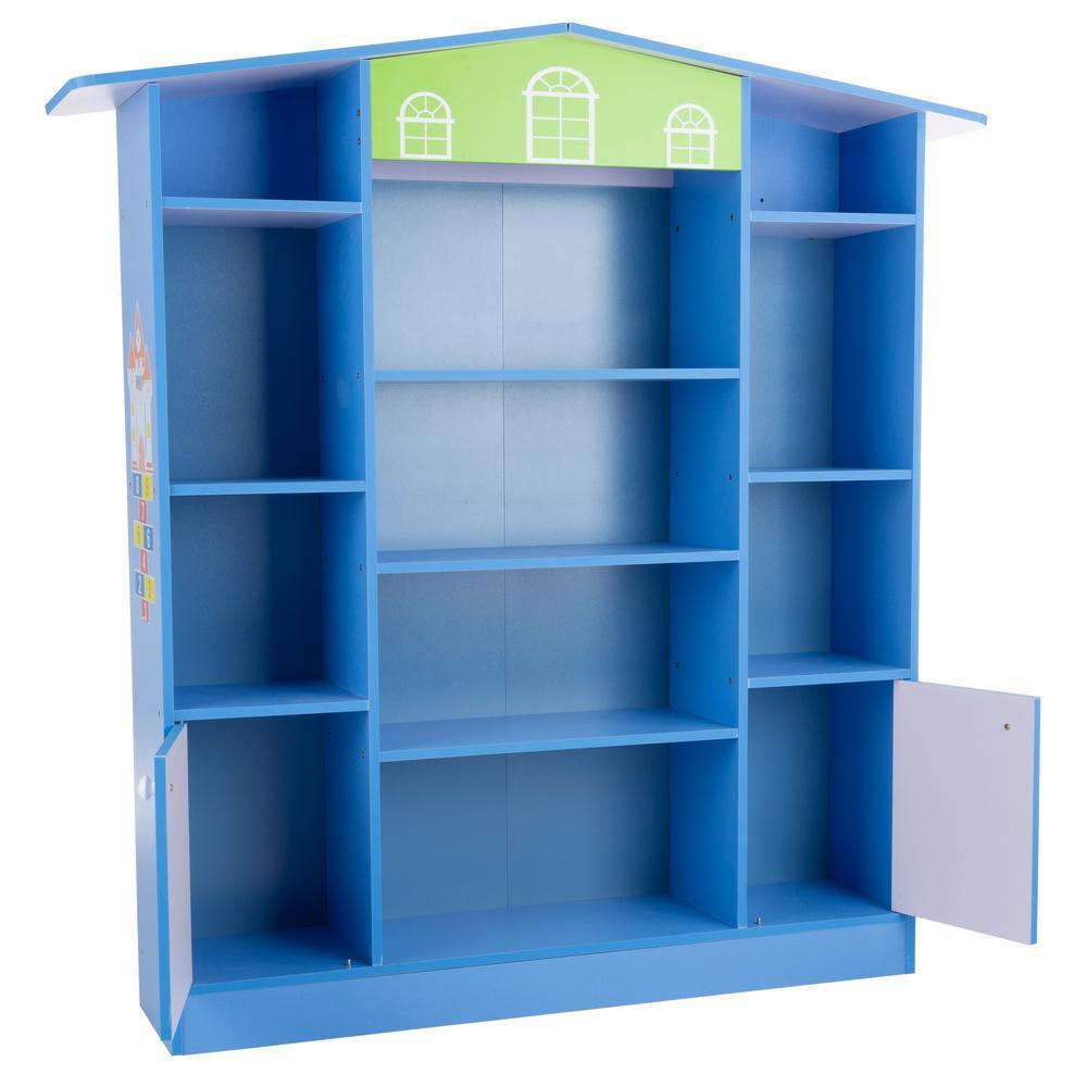 Cotta Dollhouse Shaped Bookcase in Blue