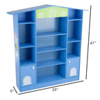 Cotta Dollhouse Shaped Bookcase in Blue