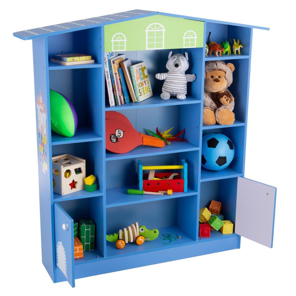 Cotta Dollhouse Shaped Bookcase in Blue