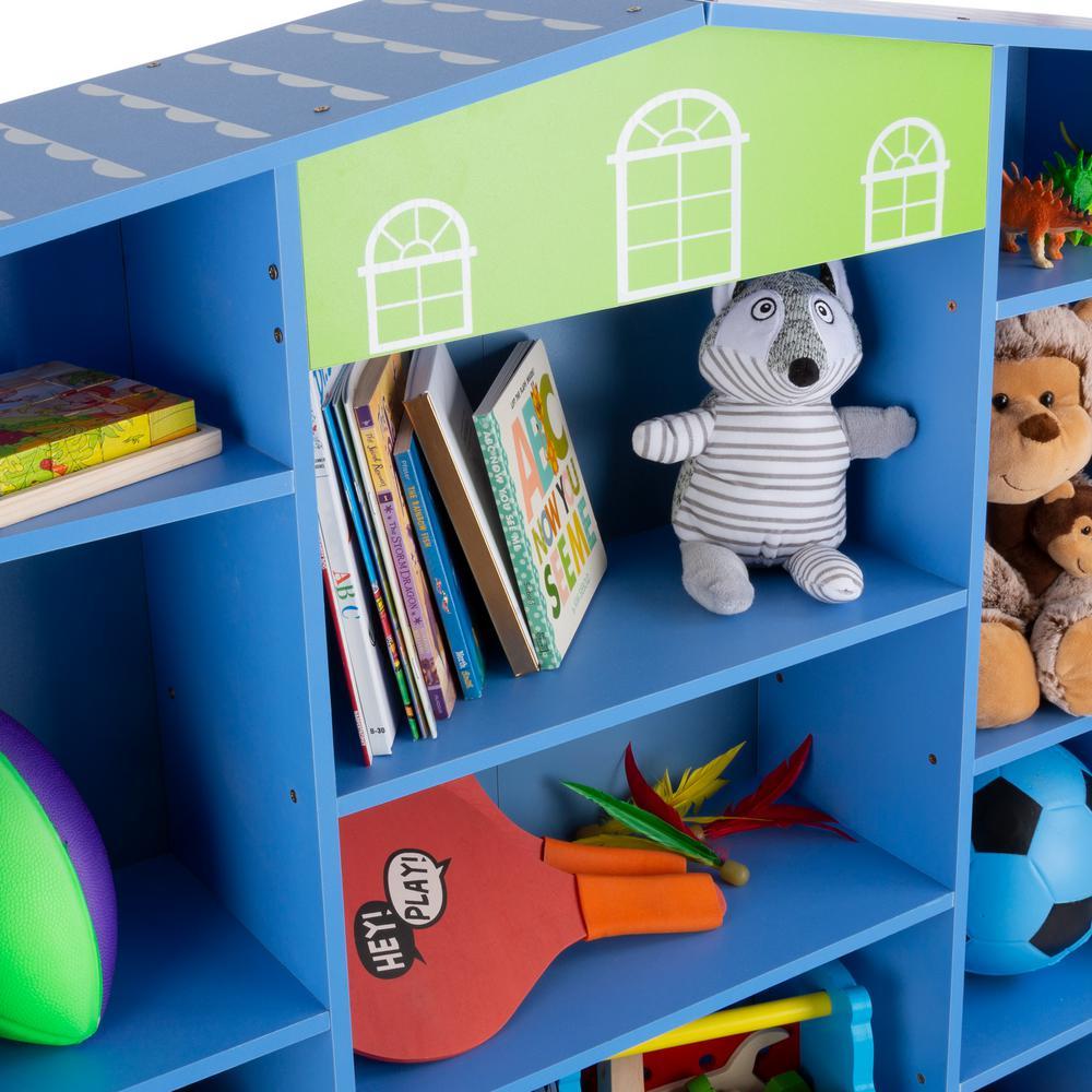 Cotta Dollhouse Shaped Bookcase in Blue