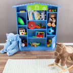 Cotta Dollhouse Shaped Bookcase in Blue