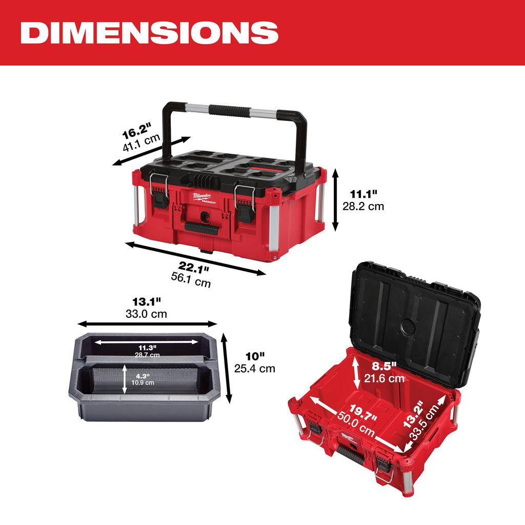 Electric Tool 48-22-8425 Pack out, LarTool Box, Red