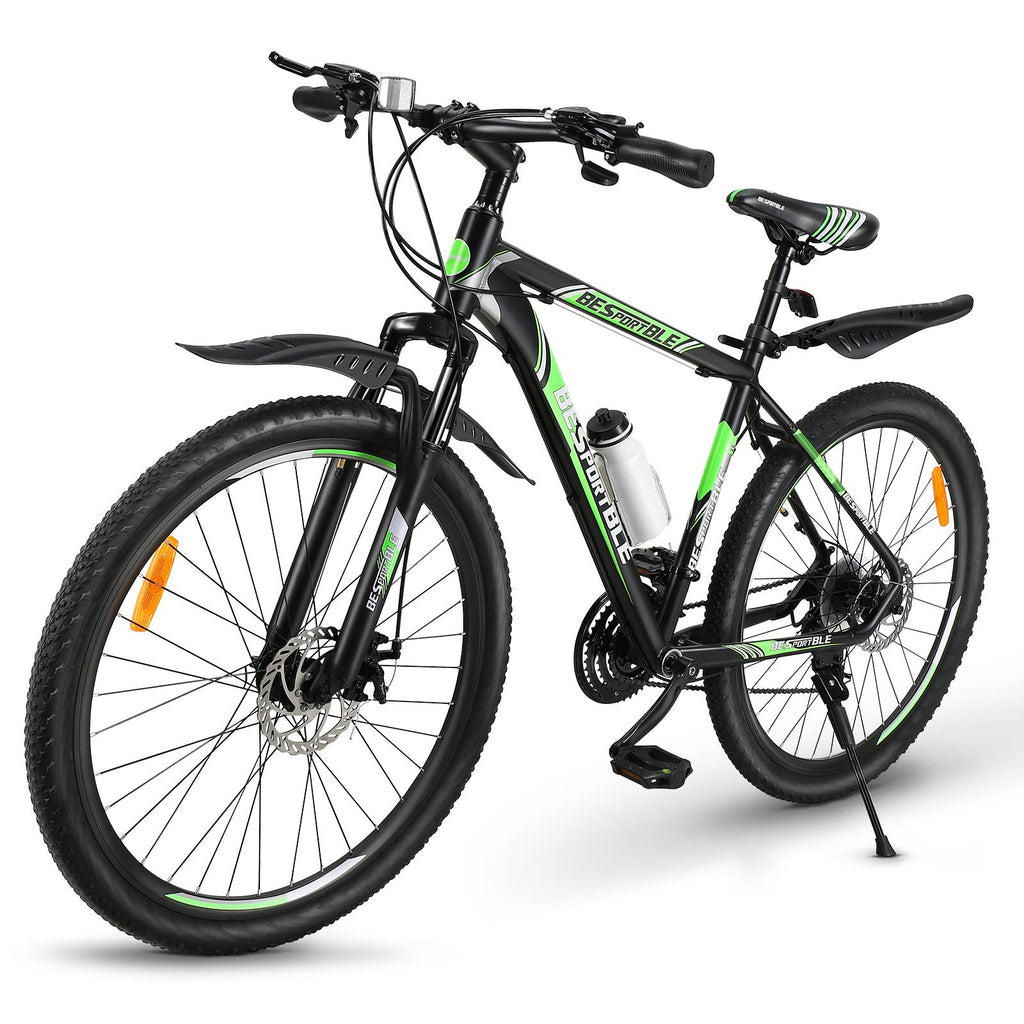 27.5 In., Wheel, Mountain Bike 21 Speeds with Aluminum Frame Suspension Fork Bicycle with Derailleur System Mechanical Disc Brakes