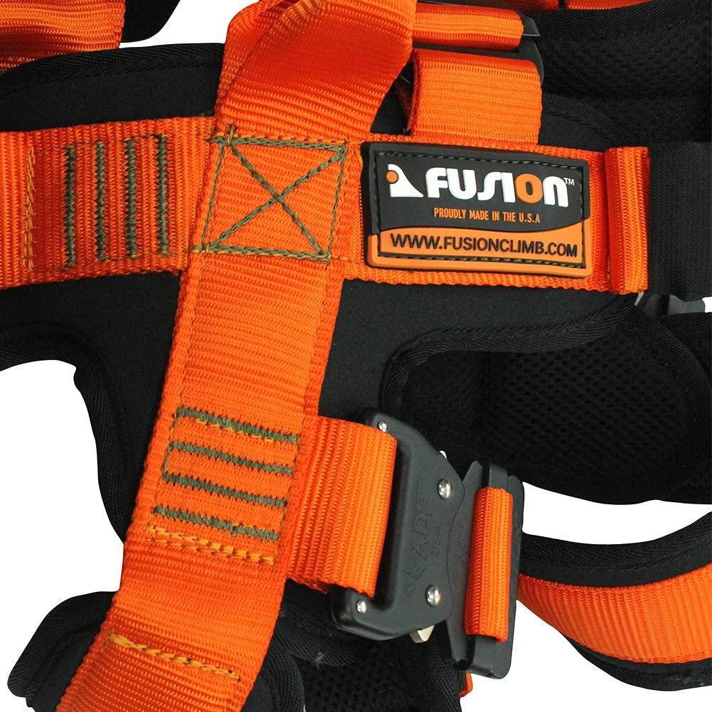 Fusion Climb Rebound Kids Full Body Adjustable Bungee Trampoline Harness 23KN XS Orange
