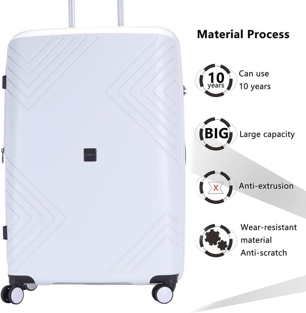 Anti-scratch PP Material Hardside Spinner luggage, 28inch luggage, Wear-resistant, Lightweight Spinner Expandable Suitcase Luggage with Wheels