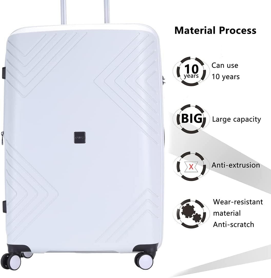 Anti-scratch PP Material Hardside Spinner luggage, 28inch luggage, Wear-resistant, Lightweight Spinner Expandable Suitcase Luggage with Wheels
