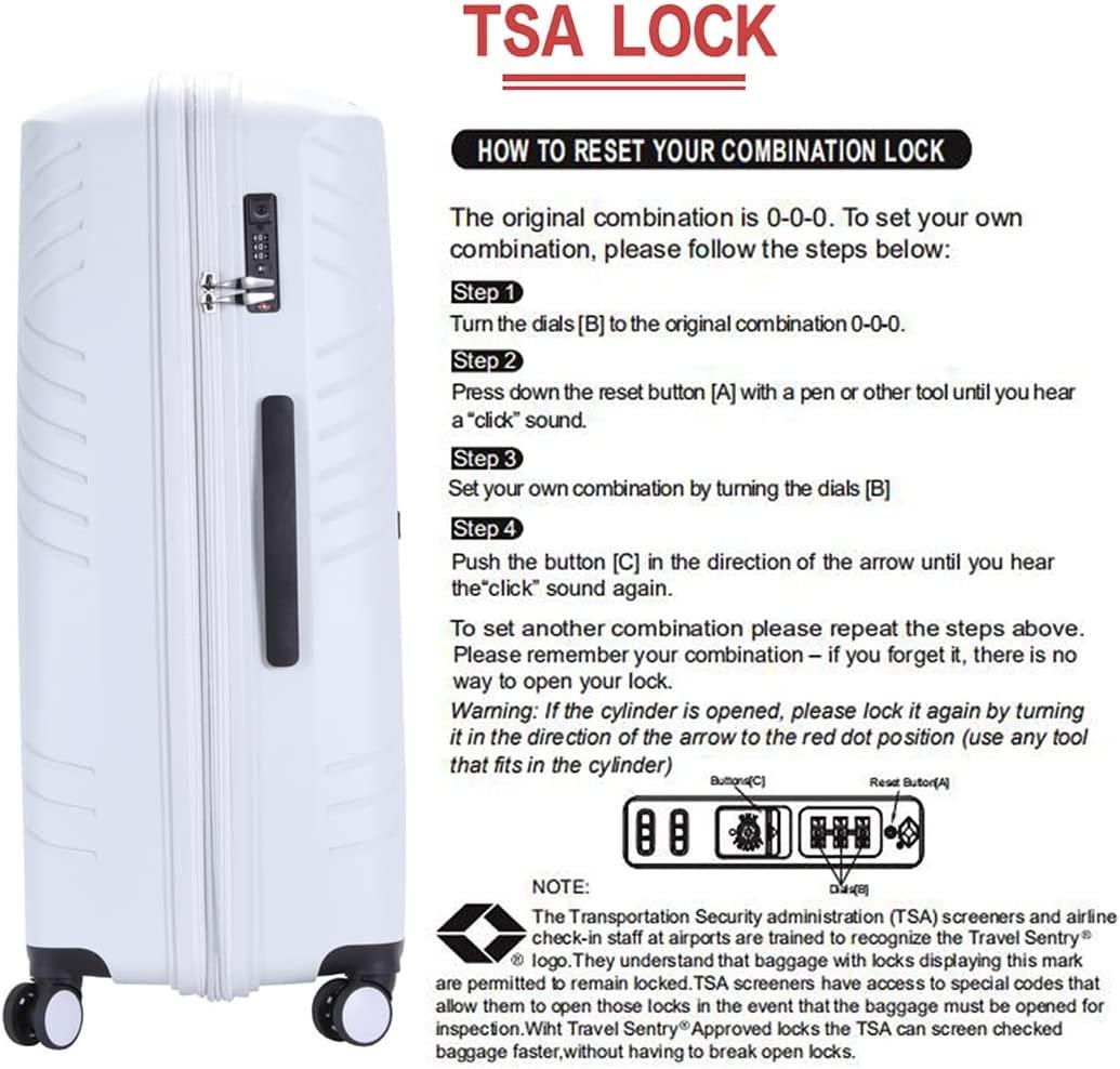 Anti-scratch PP Material Hardside Spinner luggage, 28inch luggage, Wear-resistant, Lightweight Spinner Expandable Suitcase Luggage with Wheels