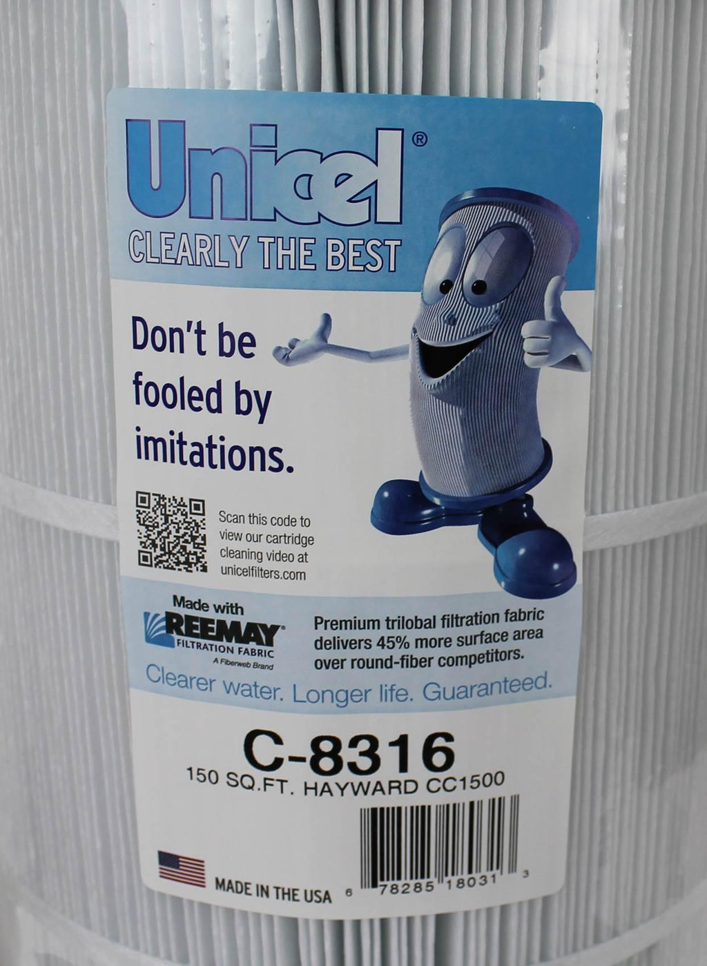 4 unicel c-8316 replacement cartridge filters 150 sq ft hayward xstream cc1500re