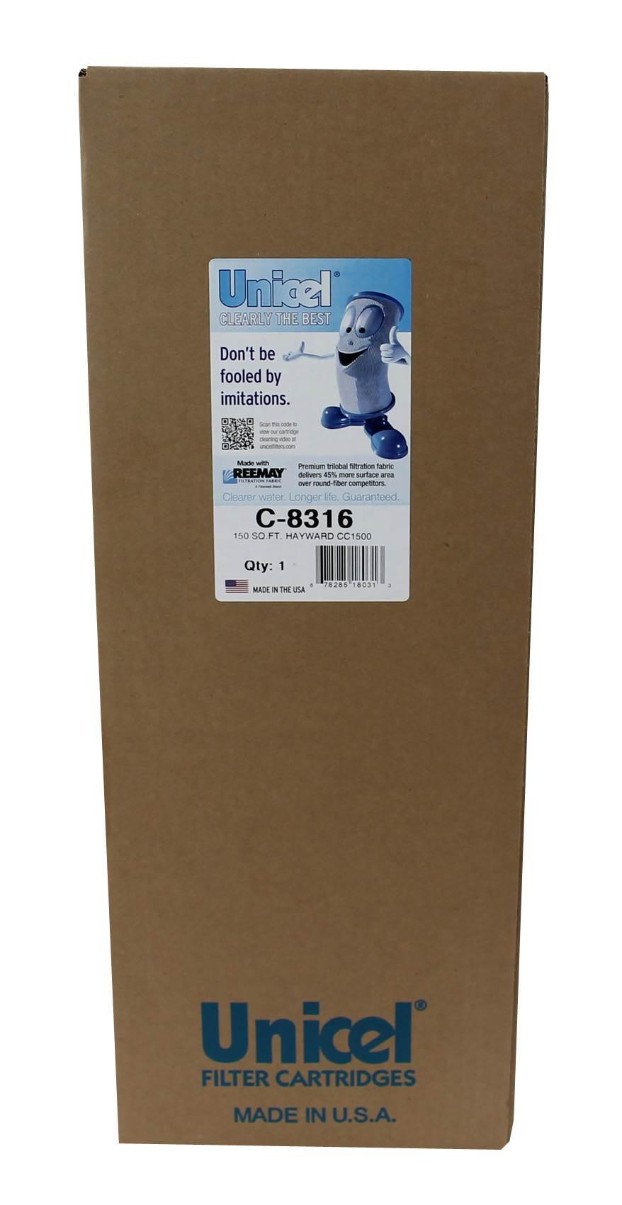 4 unicel c-8316 replacement cartridge filters 150 sq ft hayward xstream cc1500re