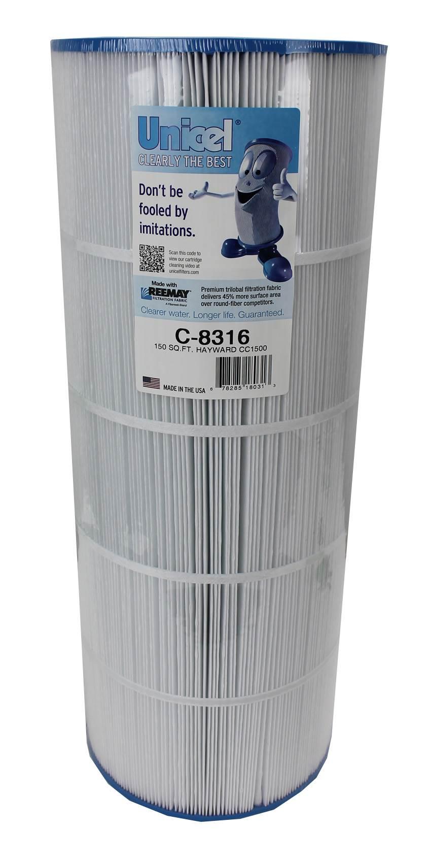 4 unicel c-8316 replacement cartridge filters 150 sq ft hayward xstream cc1500re