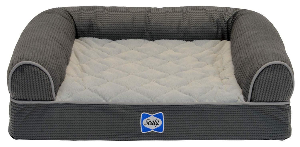 Sealy Premium Ultra Plush Orthopedic Sofa-Style Couch Bolster Dog Bed