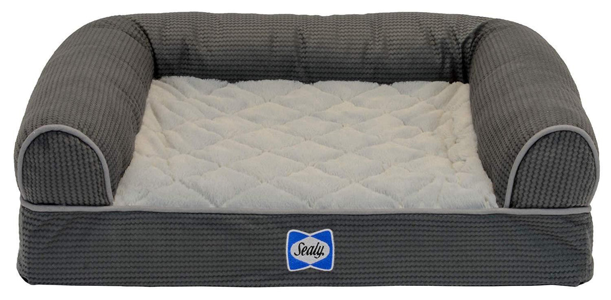 Sealy Premium Ultra Plush Orthopedic Sofa-Style Couch Bolster Dog Bed