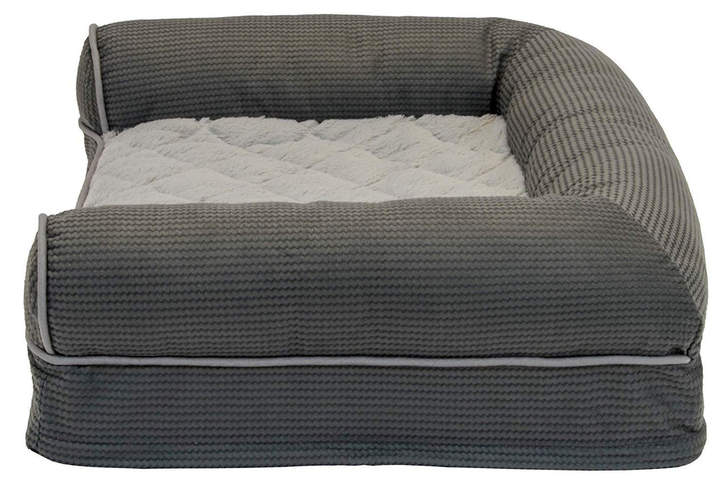 Sealy Premium Ultra Plush Orthopedic Sofa-Style Couch Bolster Dog Bed