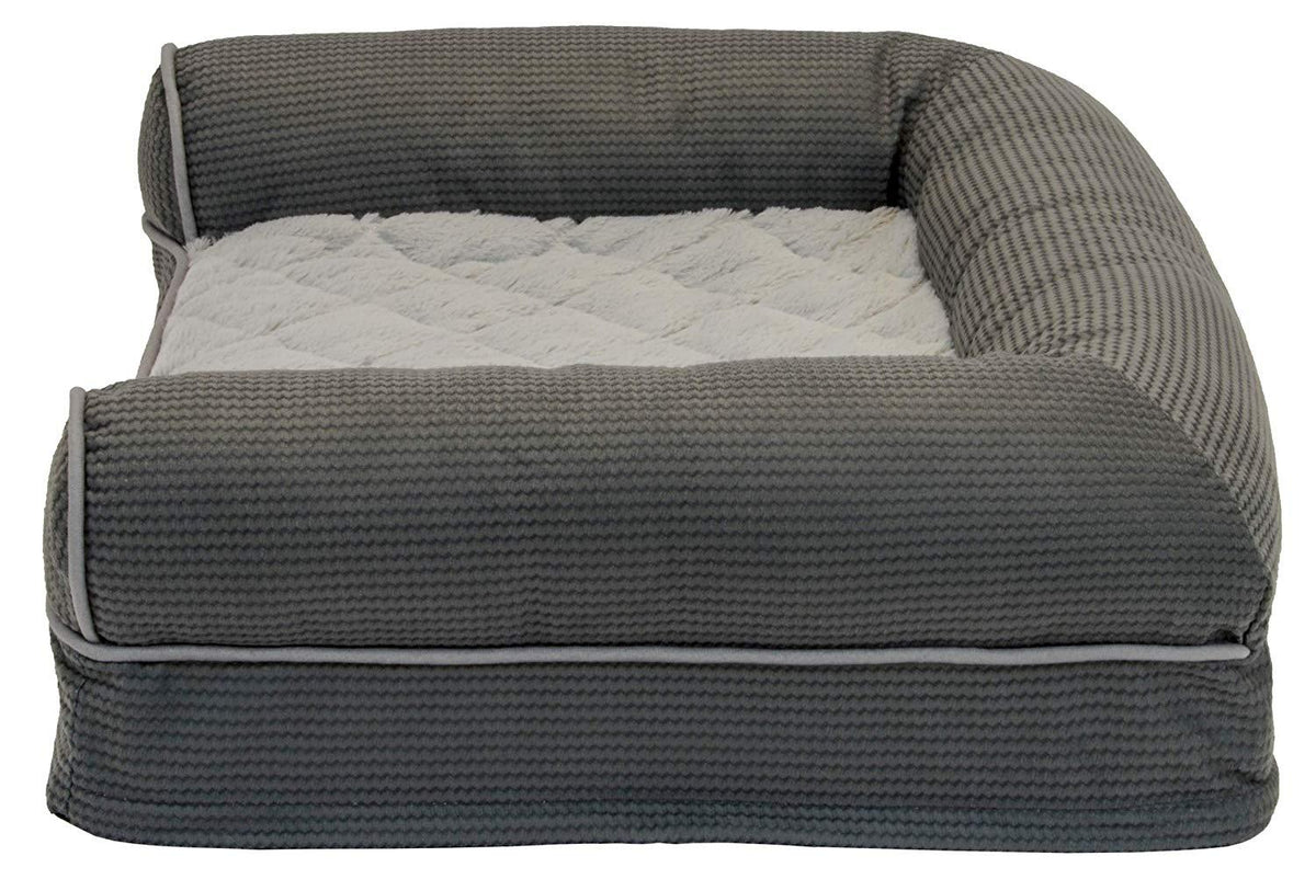 Sealy Premium Ultra Plush Orthopedic Sofa-Style Couch Bolster Dog Bed
