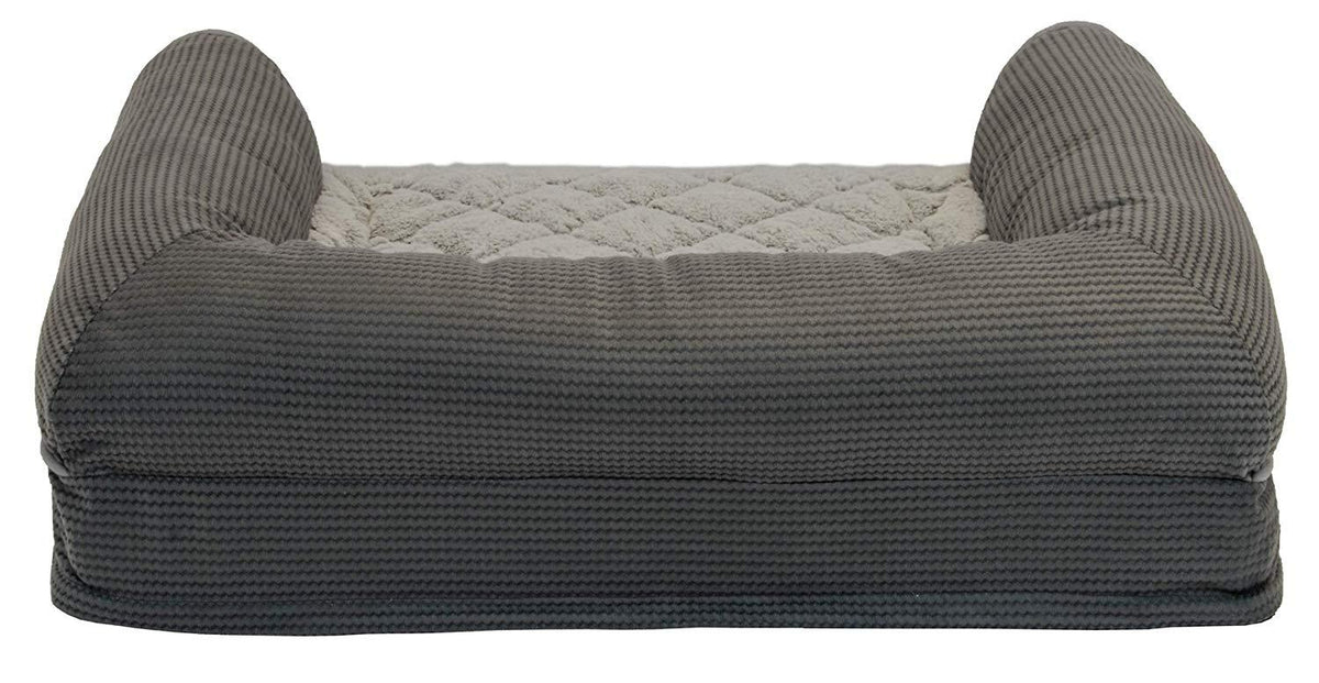 Sealy Premium Ultra Plush Orthopedic Sofa-Style Couch Bolster Dog Bed
