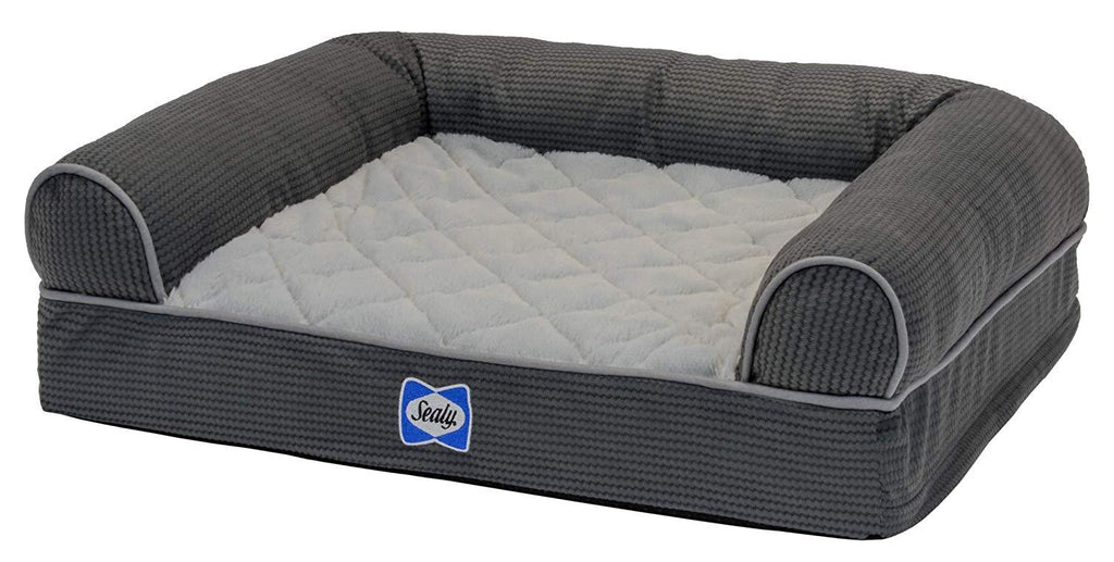 Sealy Premium Ultra Plush Orthopedic Sofa-Style Couch Bolster Dog Bed
