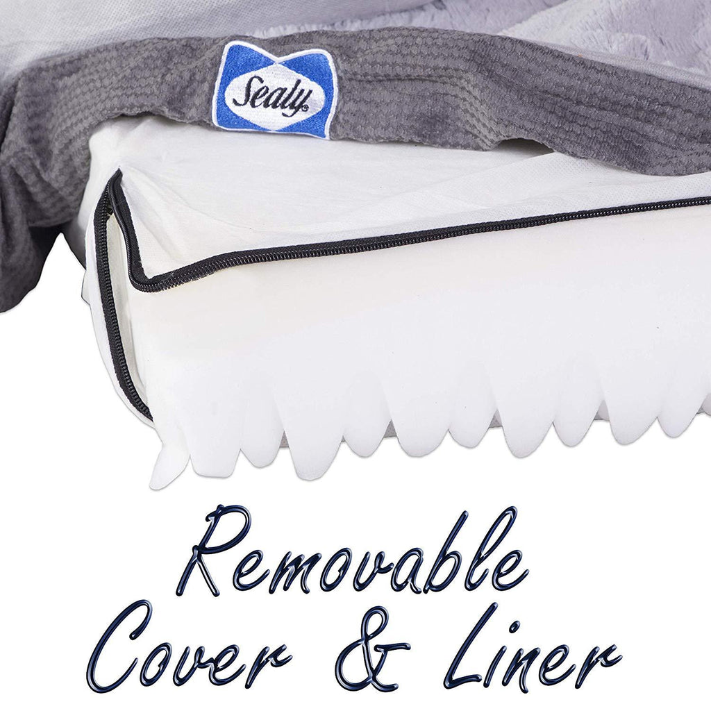Sealy Premium Ultra Plush Orthopedic Sofa-Style Couch Bolster Dog Bed