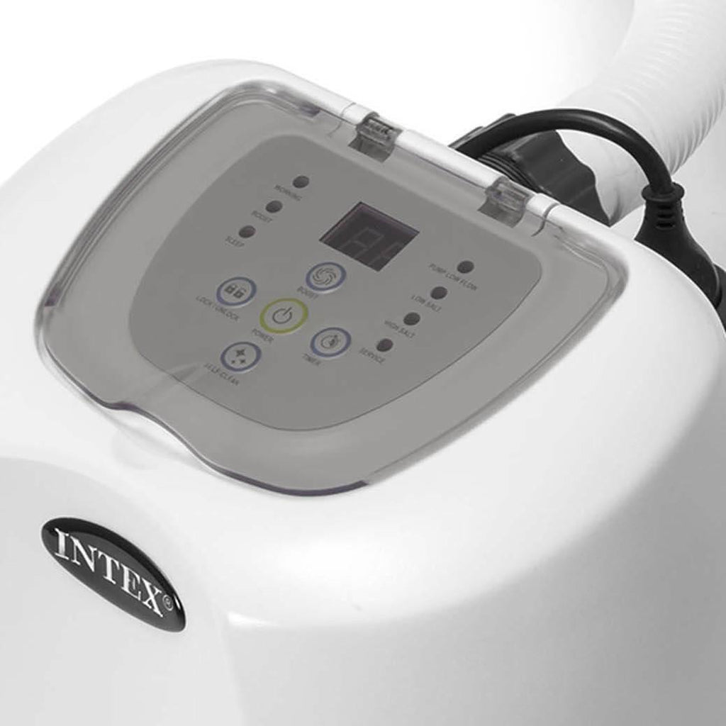 intex krystal clear 1000 gph filter pump &amp; 15000 gal saltwater chlorinator