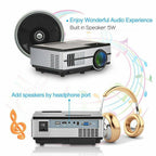 wireless wifi projector hd blue-tooth home theater mirroring screen airplay tv