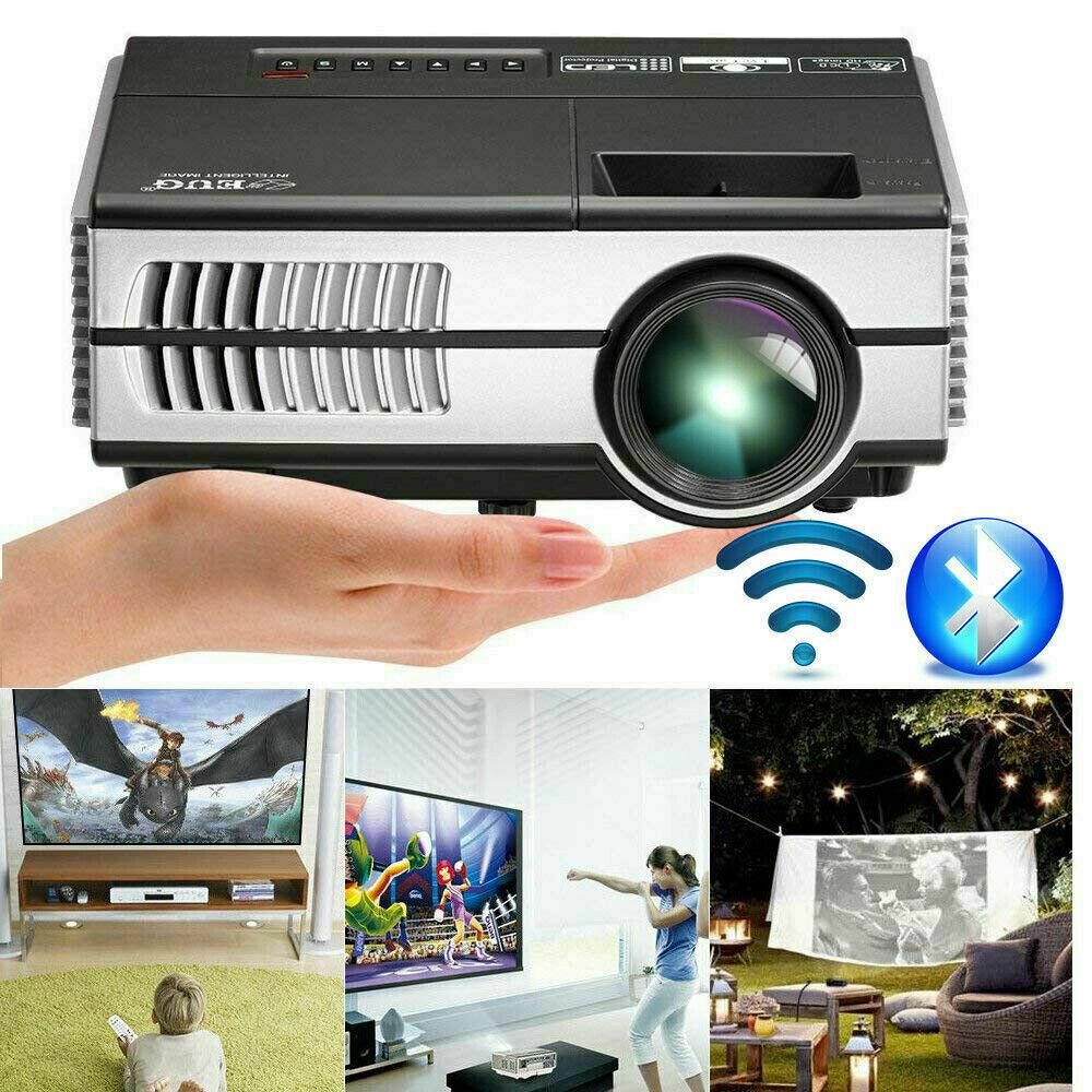 smart projector full hd andriod wifi wireless movie apps netflix youtube hdmi tv