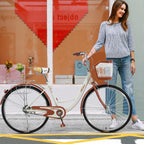 Roliyen 26 Inch Classic Bicycle Retro Bicycle Beach Cruiser Bicycle Retro Bicycle