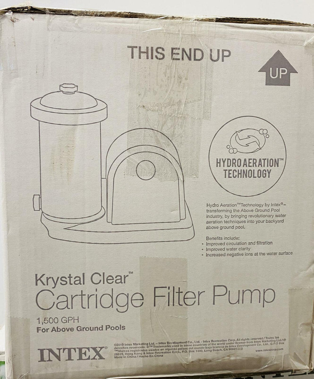 intex 28635eg krystal clear cartridge filter pump above ground pool 1500 gph
