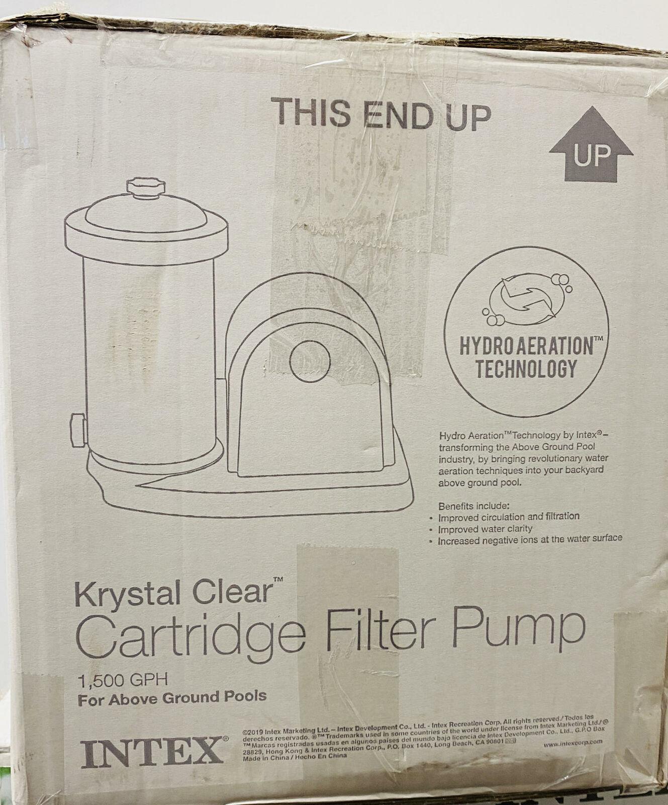 intex 28635eg krystal clear cartridge filter pump above ground pool 1500 gph
