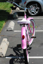26" Rover 7 Speed  TX-35  Steel Spokes Pink Rims Front and Back Fenders V-Brakes Micargi Women Girl Style Beach Cruiser Bicycle